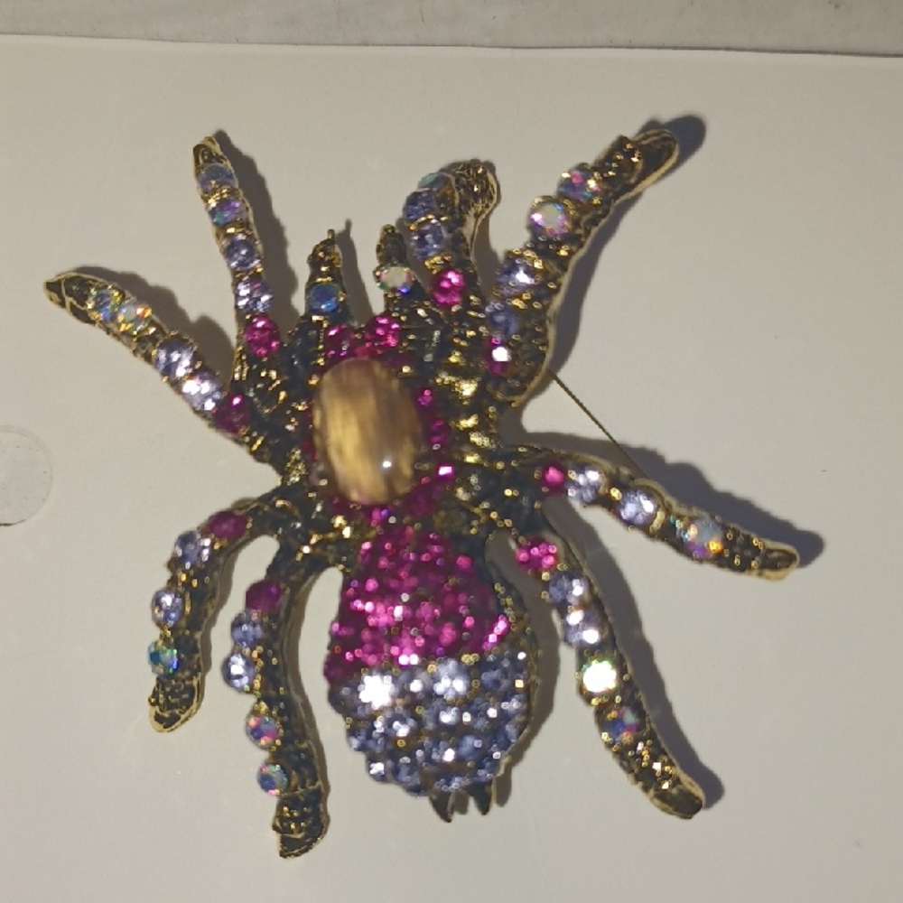 Colorful Spider Brooch